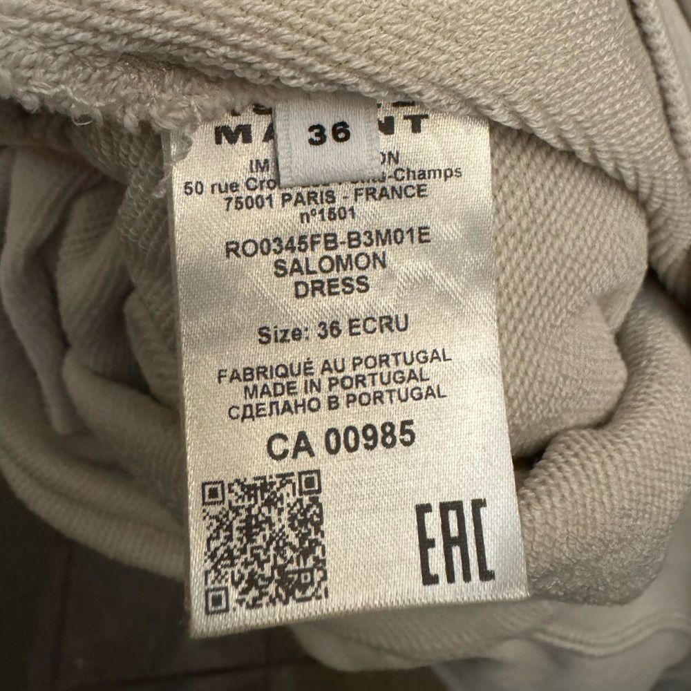 Marant Etoile Sz 36/4/S Sweatshirt Jersey Cotton Drop Shoulder Midi Length Dress - Picture 14 of 16